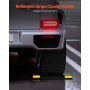 VEVOR Topes de Estacionamiento, 2 uds, 446 x 90 x 32 mm, Limitadores de Estacionamiento con Bandas Reflectantes, Fabricados en PP Resistente para Coches, Furgonetas y Camiones. Guías de Rueda