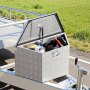 VEVOR Trailer Tongue Box, 737 x 410 x 457 mm Aluminum Trailer Tongue Tool Box, Heavy Duty Storage Organizer with Lock & Keys, Utility Tool Chest for Pickup Truck Bed, RV, SUV, Off-Road Vehicle, Silver