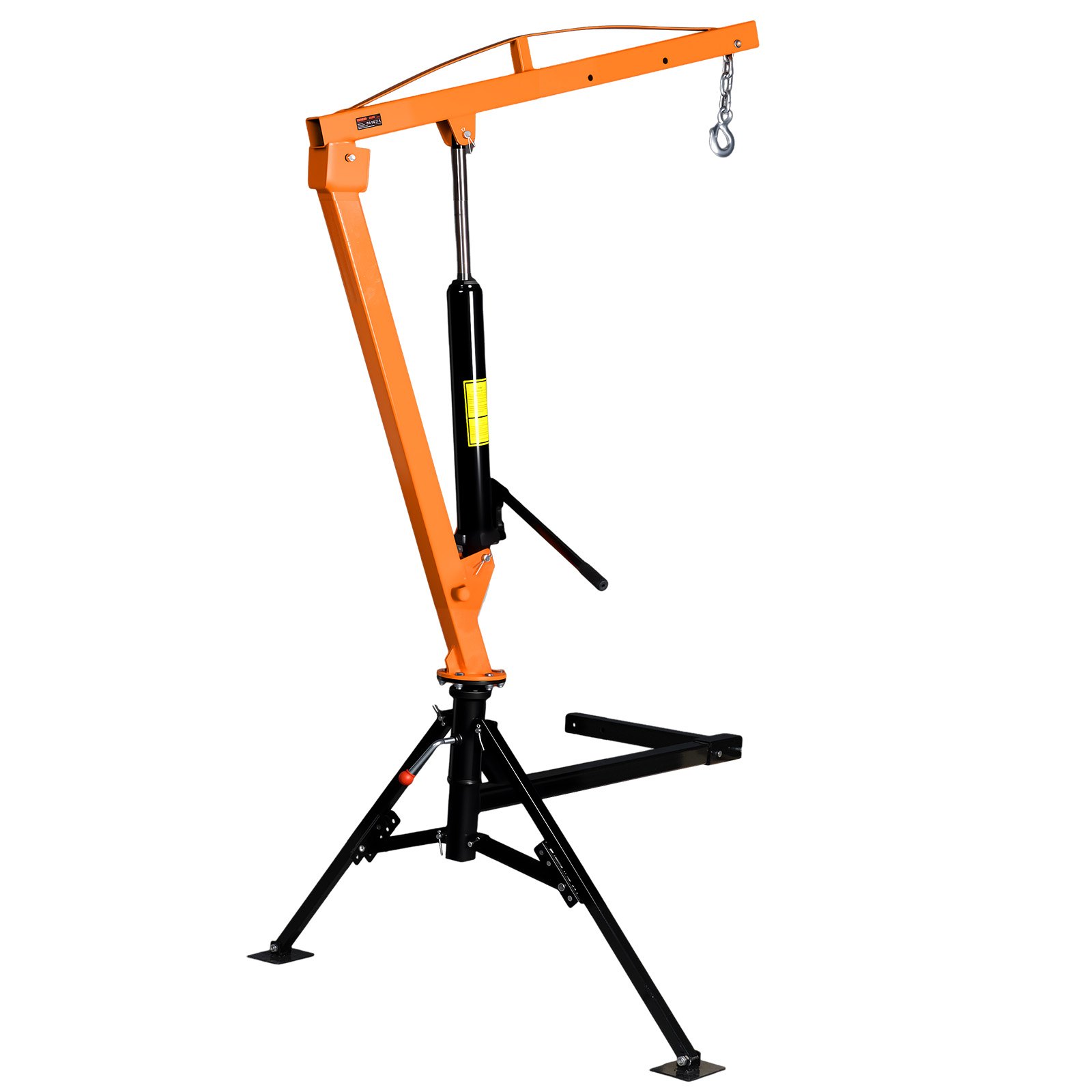 VEVOR Grúa para Camioneta Capacidad de Carga 453,6 kg, con Gato Hidráulico de 8 T, Pluma Telescópica Rotación 360°, Base de Acero, Grúa Pickup Plegable para Elevación de Equipos, Fardos de Pienso
