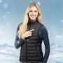 VEVOR Chaleco Calefactable para Mujer, Batería 16000 mAh y 8 Zonas de Calentamiento, Recargable, de Invierno, con 3 Niveles de Intensidad, Ideal para Senderismo, Camping, Pesca y Esquí, Talla L