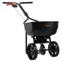 VEVOR Esparcidor de Empuje Manual Capacidad de 6,8 kg, Esparcidor de Compost con Rejilla de Tolva y Neumáticos, Ancho de Esparcimiento de 0 a 3 m para Semillas y Fertilizantes, para Jardín, Césped
