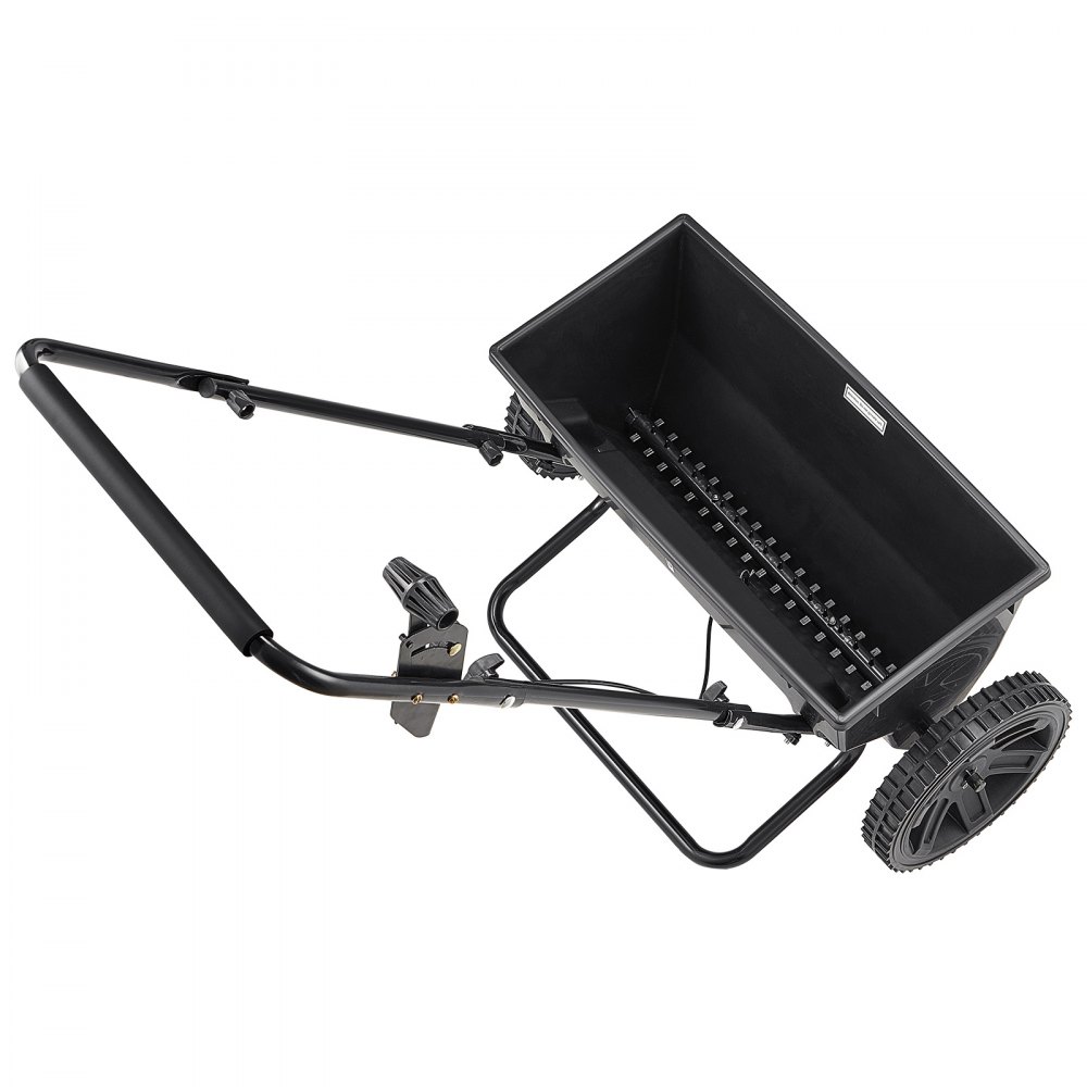 VEVOR Esparcidor de Empuje Manual Capacidad Carga de 22,6 kg, Esparcidor de Compost con Tolva y Ruedas, Ancho de Esparcimiento de 460 mm, para Semillas y Fertilizantes, para Jardín, Césped, Patio