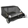 VEVOR Barredora de Césped de Remolque Ancho de 127 cm, Recolector de Hojas para Césped, Barredora Remolcable para Tractor Resistente con Altura de Barrido Ajustable para Patio, Granja, Aceras