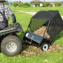 VEVOR Barredora de Césped de Remolque Ancho de 111,8 cm, Recolector de Hojas Capacidad de 7,6 m³, Barredora Remolcable para Tractor Resistente con Altura de Barrido Ajustable para Patio, Granja