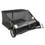 VEVOR Barredora de Césped de Remolque Ancho de 111,8 cm, Recolector de Hojas Capacidad de 7,6 m³, Barredora Remolcable para Tractor Resistente con Altura de Barrido Ajustable para Patio, Granja