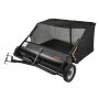 VEVOR Barredora de Césped de Remolque Ancho de 111,8 cm, Recolector de Hojas Capacidad de 7,6 m³, Barredora Remolcable para Tractor Resistente con Altura de Barrido Ajustable para Patio, Granja