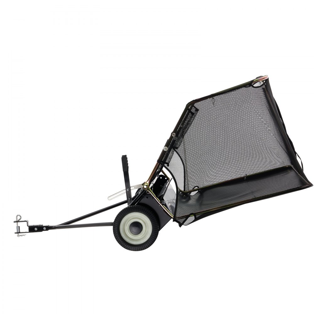 VEVOR Barredora de Césped Desplegable 736 L Barredora Grande y Resistente para Tomar Hojas y Césped Diseño de Cuerda de Descarga 132 cm Altura de Barrido Ajustable para Tomar Escombros, Césped