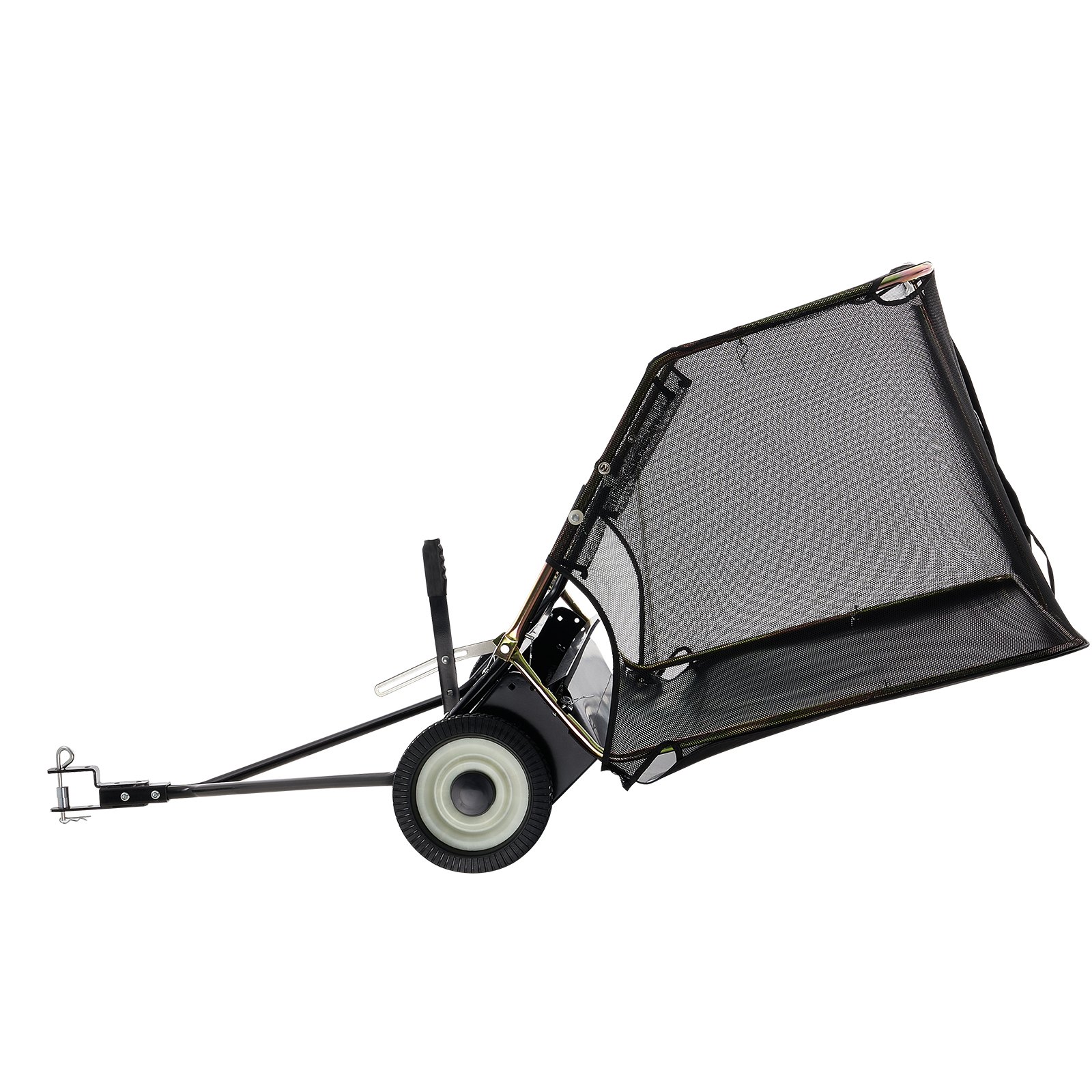 VEVOR Barredora de Césped Desplegable 736 L Barredora Grande y Resistente para Tomar Hojas y Césped Diseño de Cuerda de Descarga 132 cm Altura de Barrido Ajustable para Tomar Escombros, Césped