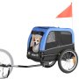 VEVOR Remolque de Bicicleta para Perros, Carga de 45 kg, Carrito Portabicicletas Plegable para Perros Pequeños/Medianos con Rueda de Liberación Rápida, Enganche Universal, Reflector y Correa Interior