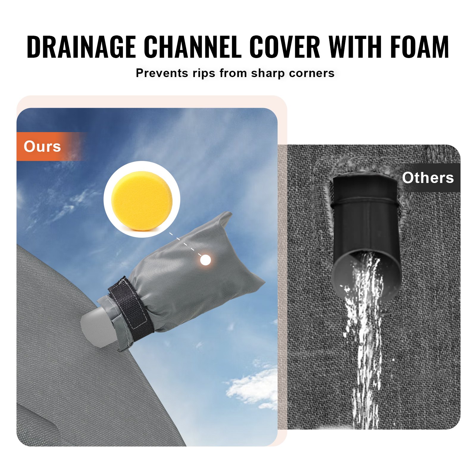 VEVOR Funda para Caravana de Tela Oxford 300D, Resistente al Viento y Antidesgarro, Clase A, con Bolsa de Almacenamiento, Parches de Reparación, Correas y Fundas de Neumáticos, 9,8 x 2,7 x 2,8 m