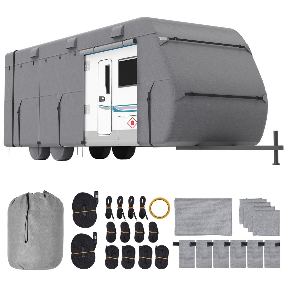 VEVOR Funda para Caravana de Tela no Tejida 4 Capas Clase A 7,6 x 2,6 x 2,7 m