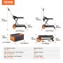 VEVOR Carro de Compras Capacidad de Carga 90 kg Carro de Compras Plegable Multiusos Móvil Utilidad Resistente 2 Niveles con Ruedas, Caja de Almacenamiento 2 en 1 para Comestibles, Mudanzas, Equipaje