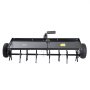 VEVOR Aireador de Césped Remolcable de 1500 x 980 x 885 mm con Enganche Universal, Púas de Hierro Dispuestas Alternativamente, Carga de 63,5 kg para Remolcar, Jardines, Céspedes y Granjas, Negro