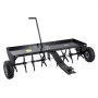VEVOR Aireador de Césped Remolcable de 1500 x 980 x 885 mm con Enganche Universal, Púas de Hierro Dispuestas Alternativamente, Carga de 63,5 kg para Remolcar, Jardines, Céspedes y Granjas, Negro