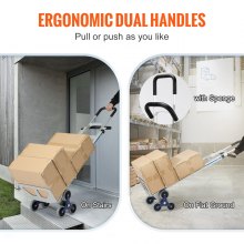 VEVOR Carro para Subir Escaleras Carrito Portátil Carga de 250kg con Asas Dobles