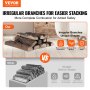 Leños para chimenea de gas VEVOR vs. leños tradicionales; formas irregulares para una mejor combustión y seguridad.