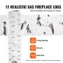 Leños para chimenea VEVOR: realistas, resistentes al calor, fáciles de limpiar, duraderos, seguros y sin cenizas.