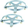 VEVOR Plataforma con Ruedas para Transporte 55 Galones x 2, Plataforma con Ruedas de Material Acero Q235, Base con 5 Ruedas, Soporte Rodante de Color Gris, Carros Transporte de 19,5 kg para Talleres