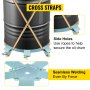 VEVOR Plataforma con Ruedas para Transporte 55 Galones x 2, Plataforma con Ruedas de Material Acero Q235, Base con 5 Ruedas, Soporte Rodante de Color Gris, Carros Transporte de 19,5 kg para Talleres