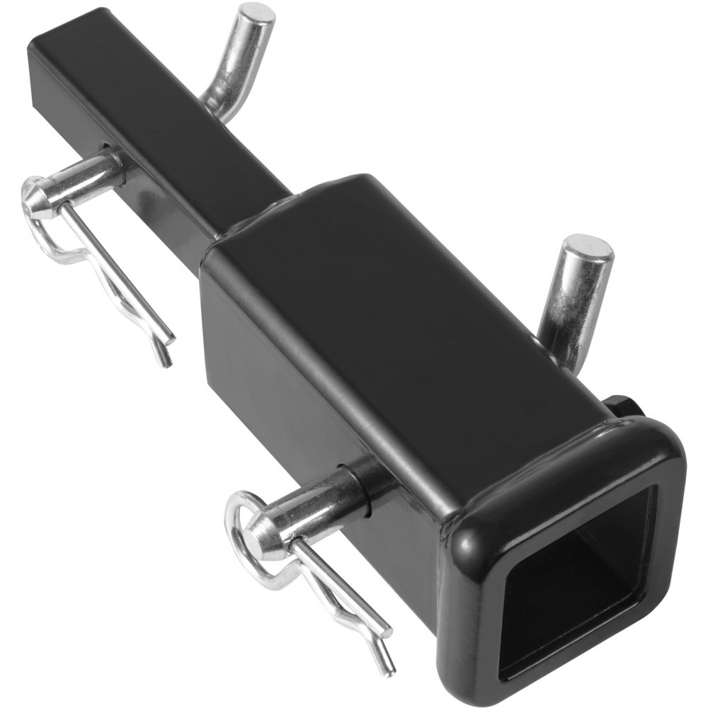 VEVOR Extensor de Enganche para Remolque Adaptador de Enganche Receptor de 1-1/4" a 2" Extensión de Tubo de Enganche para Remolque 6" 4000 libras Pasadores de Enganche, Clips, Pernos, Tuercas, Negro