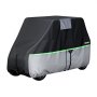 VEVOR Funda para Carrito de Golf de Tela Oxford 600D, Cubierta Impermeable para 2+2/4 Pasajeros con 3 Puertas Laterales con Cremallera, Bandas Reflectantes, Compatible con EZGO Club Car Honda Yamaha