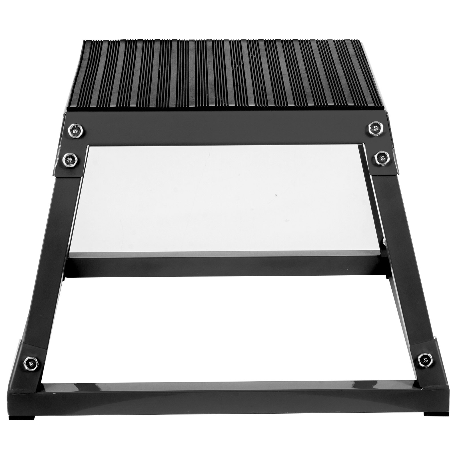 Caja pliométrica VEVOR con estructura de acero resistente y plataforma antideslizante.
