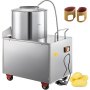 Peladora Eléctrica De Papas Peladora Comercial 1500w Pelador De Verduras 15-20kg