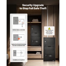 VEVOR Caja Fuerte de 102 L, Caja de Seguridad Electrónica 3 Niveles 35 x 35 x 70 cm con Ranura Frontal, Teclado Digital y Llaves de Repuesto, para Efectivo, Joyas, Documentos y Facturas, Negro