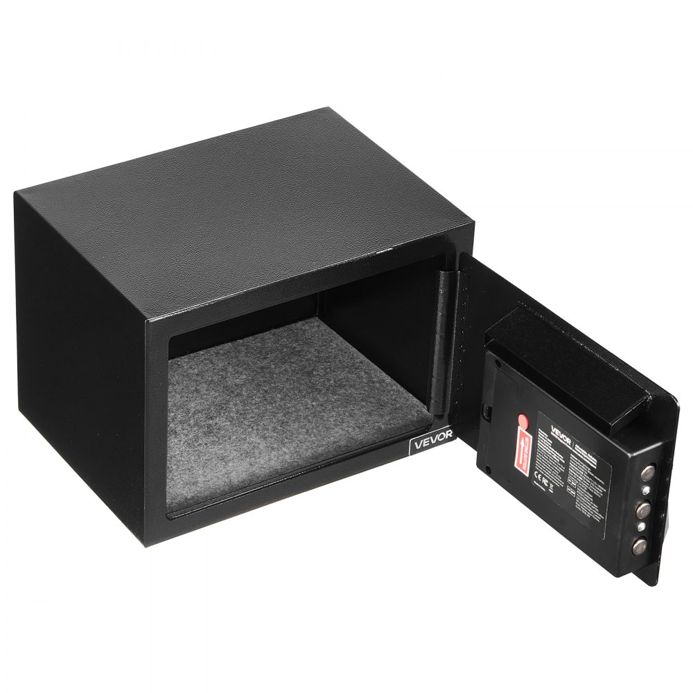VEVOR Caja Fuerte de 17 L, Caja de Seguridad Electrónica 25 x 35 x 25 cm con Contraseña, Pomo Giratorio, Ranura Frontal Bloqueable y 2 Llaves, para Efectivo, Joyas, Documentos y Facturas, Negro