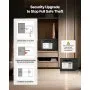VEVOR Caja Fuerte de 17 L, Caja de Seguridad Electrónica 25 x 35 x 25 cm con Contraseña, Pomo Giratorio, Ranura Frontal Bloqueable y 2 Llaves, para Efectivo, Joyas, Documentos y Facturas, Negro