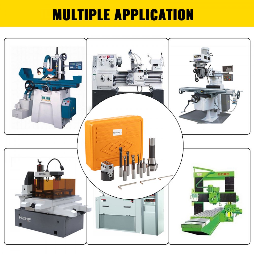 Cabeza Mandrinar 2" R8 Punta Carburo De Vástago 1/2 " Juego Barra De Mandrinar