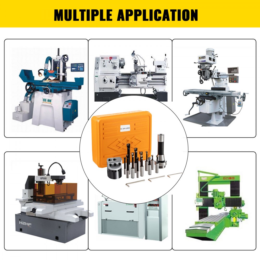 Cabezal De Mandrinar 3''r8 Vástago 12pcs 3/4''barras De Mandrinar Portátil