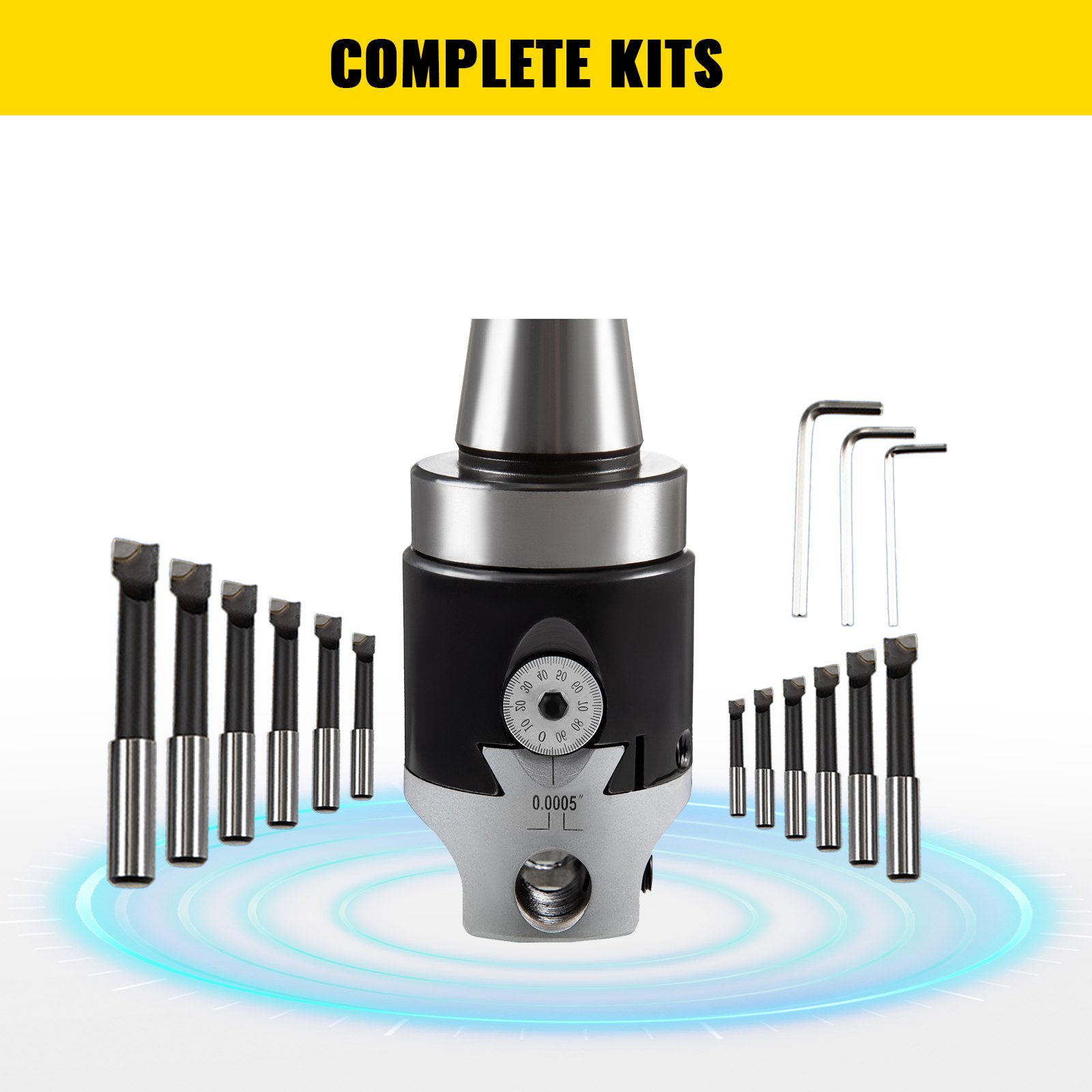 Cabezal De Mandrinar 3''r8 Vástago 12pcs 3/4''barras De Mandrinar Portátil