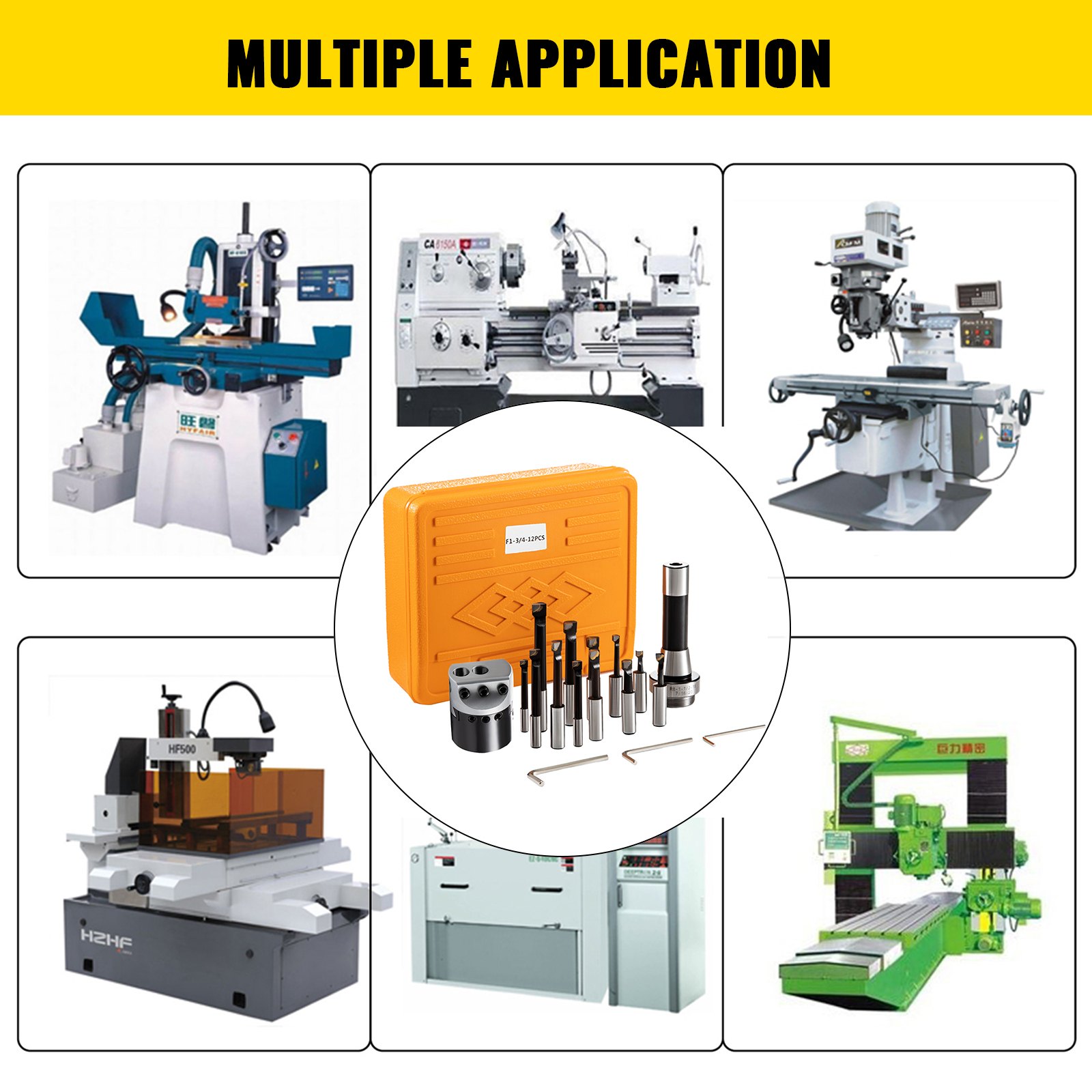 Cabezal De Mandrinar 3''r8 Vástago 12pcs 3/4''barras De Mandrinar Portátil