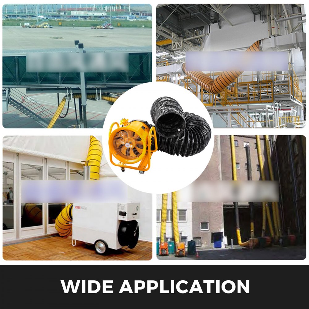 Manguera De Ventilación A Prueba De Explosiones 7.6m Conducto Pvc Diámetro 407mm
