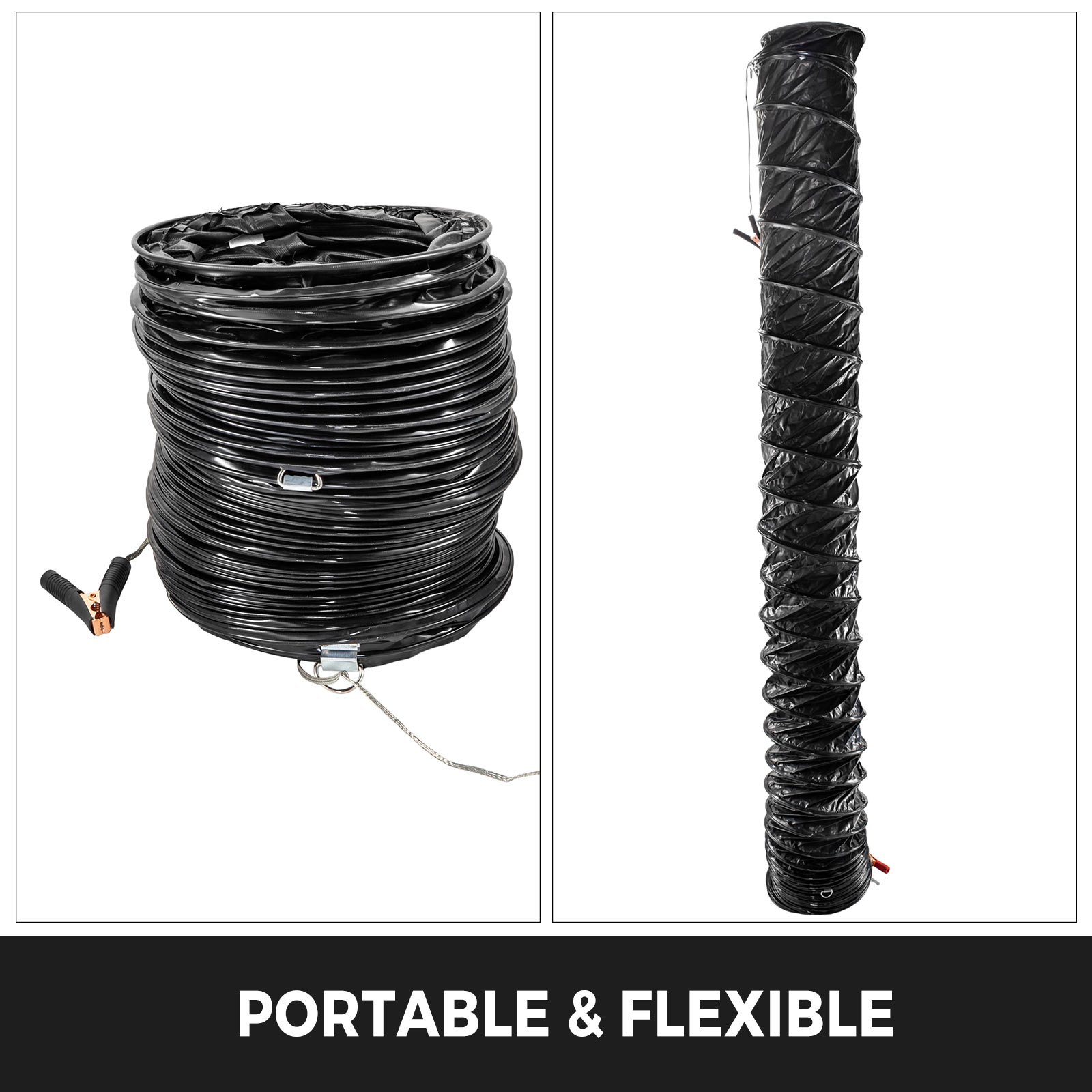 Manguera De Ventilación A Prueba De Explosiones 7.6m Conducto Pvc Diámetro 407mm