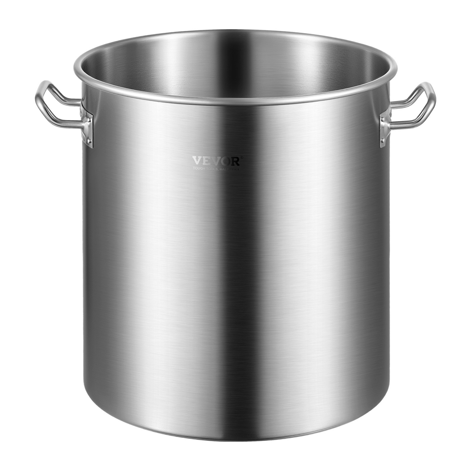 VEVOR Olla para Sopa de 39,7 L con tapa, Diámetro de 35 cm, Altura de 41 cm, Olla Grande de Acero Inoxidable con Asa y Colador, Llama Abierta e Inducción para Eventos Comerciales, Restaurantes