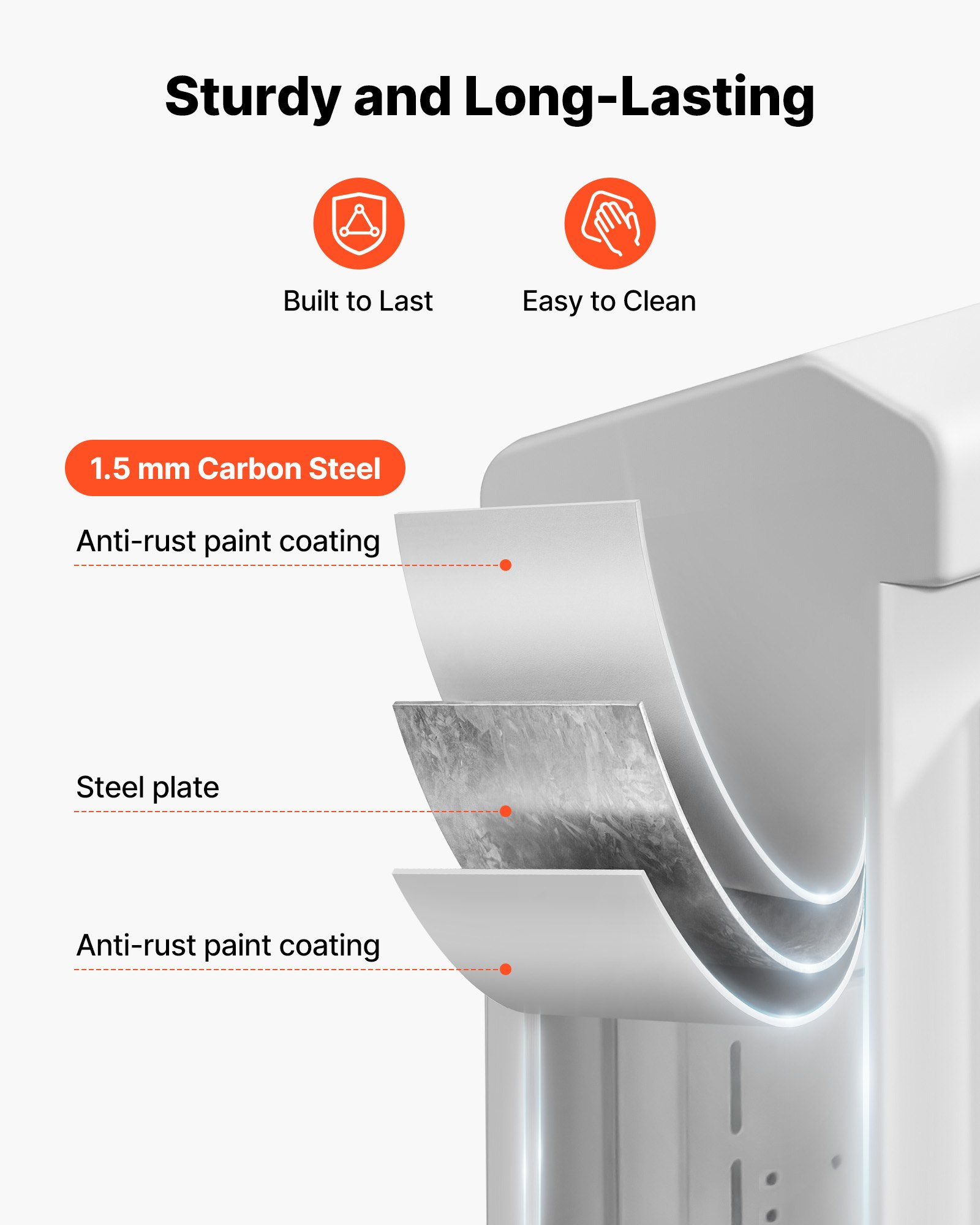 VEVOR Caja de Distribución Eléctrica de Acero Laminado en Frío, Armario de Distribución Impermeable con Termostato y Ventilador, Placa de Montaje, Carcasa Abatible, Montaje en Pared, 60 x 30 x 60 cm
