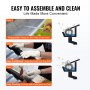 VEVOR Cepillo para Canalones 10 Piezas Longitud Total de 18,3 m Diámetro de 110 mm Protector de Hojas Cepillo de Limpieza para Canalones de 12,7 cm Elimina Fácilmente Hojas y Escombros del Techo