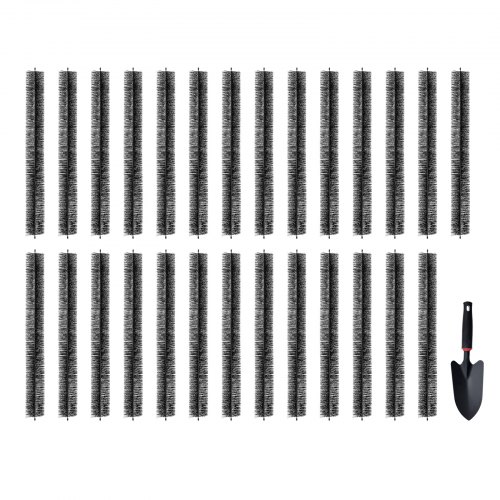 VEVOR Cepillo para Canalones 27 Piezas Longitud Total de 24,4 m Diámetro de 110 mm Protector de Hojas Cepillo de Limpieza para Canalones de 12,7 cm Elimina Fácilmente Hojas y Escombros del Techo