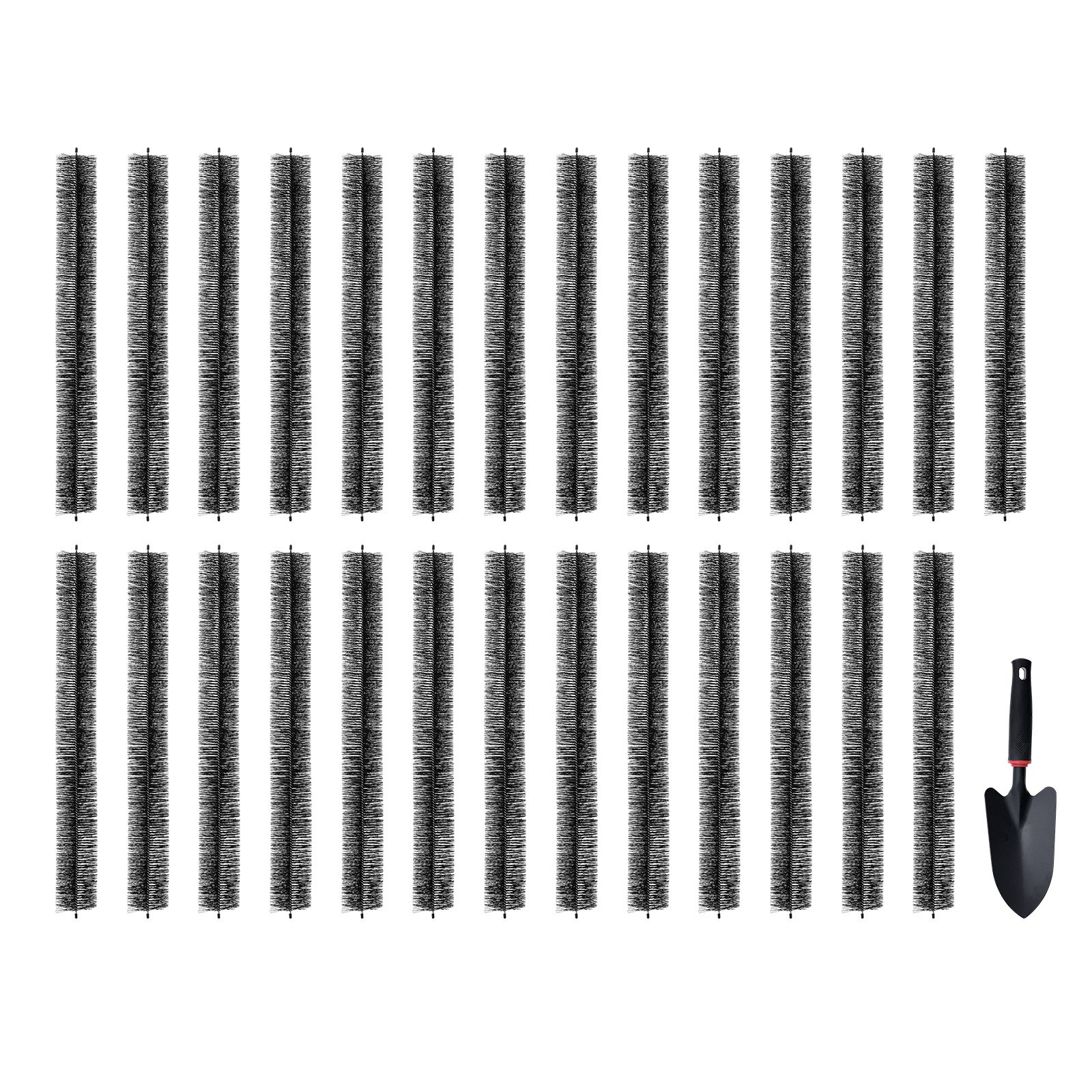 VEVOR Cepillo para Canalones 27 Piezas Longitud Total de 24,4 m Diámetro de 110 mm Protector de Hojas Cepillo de Limpieza para Canalones de 12,7 cm Elimina Fácilmente Hojas y Escombros del Techo