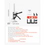 VEVOR Brazo Ahorrador de Trabajo 2 Piezas Carga de 150 kg Elevación hasta 180 mm Levantador Manual de Placas de Metal Estable con Nivel Magnético para Puertas, Ventanas, Muebles, Carpintería, Negro