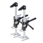 VEVOR Brazo Ahorrador de Trabajo 2 Piezas Carga de 200 kg Elevación hasta 235 mm Levantador Manual de Placas de Metal con Nivel Magnético 2 Modos de Ajuste para Puertas, Ventanas, Muebles, Negro