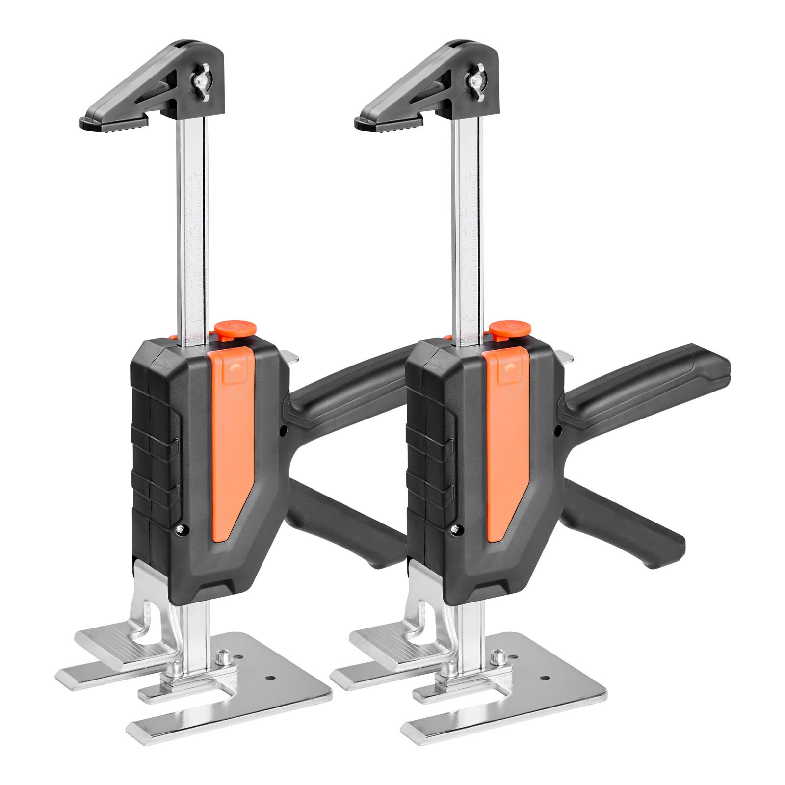 VEVOR Brazo Ahorrador de Trabajo 2 Piezas Carga de 200 kg Elevación hasta 195 mm Levantador Manual de Placas de Metal con Nivel Magnético 2 Modos de Ajuste para Puertas, Ventanas, Muebles, Negro