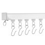 VEVOR Riel para Cortina de Techo de 5,4 m Sistema de Riel Deslizante para Cortinas con Ganchos y Herrajes, Riel Divisor de Ambientes de Montaje en Techo o Pared para Sala de Estar, Dormitorio, Blanco
