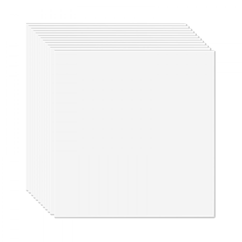 VEVOR Paneles de Techo de Poliestireno 12 Piezas Paneles de Techo de Plástico para Pegar 603x603 mm Instalación Fácil Revestimiento de Techo de Sótano para Decoración del Hogar, Oficina, Blanco