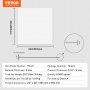 VEVOR Paneles de Techo de Poliestireno 12 Piezas Paneles de Techo de Plástico para Pegar 603x603 mm Instalación Fácil Revestimiento de Techo de Sótano para Decoración del Hogar, Oficina, Blanco