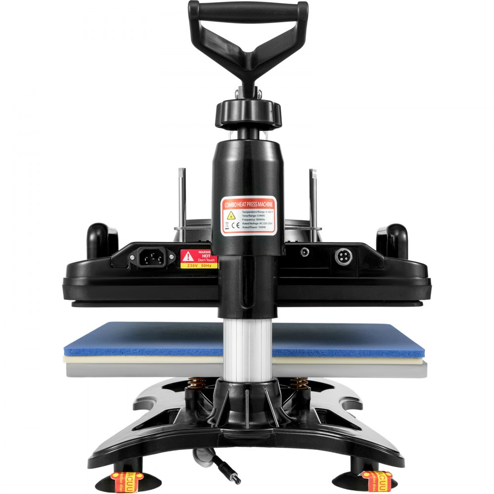 VEVOR Prensa de Calor 5 en 1 Máquina de Prensa de Calor 38X30cm Máquina de Transferencia de Calor Negro para Camiseta Taza y Tapa