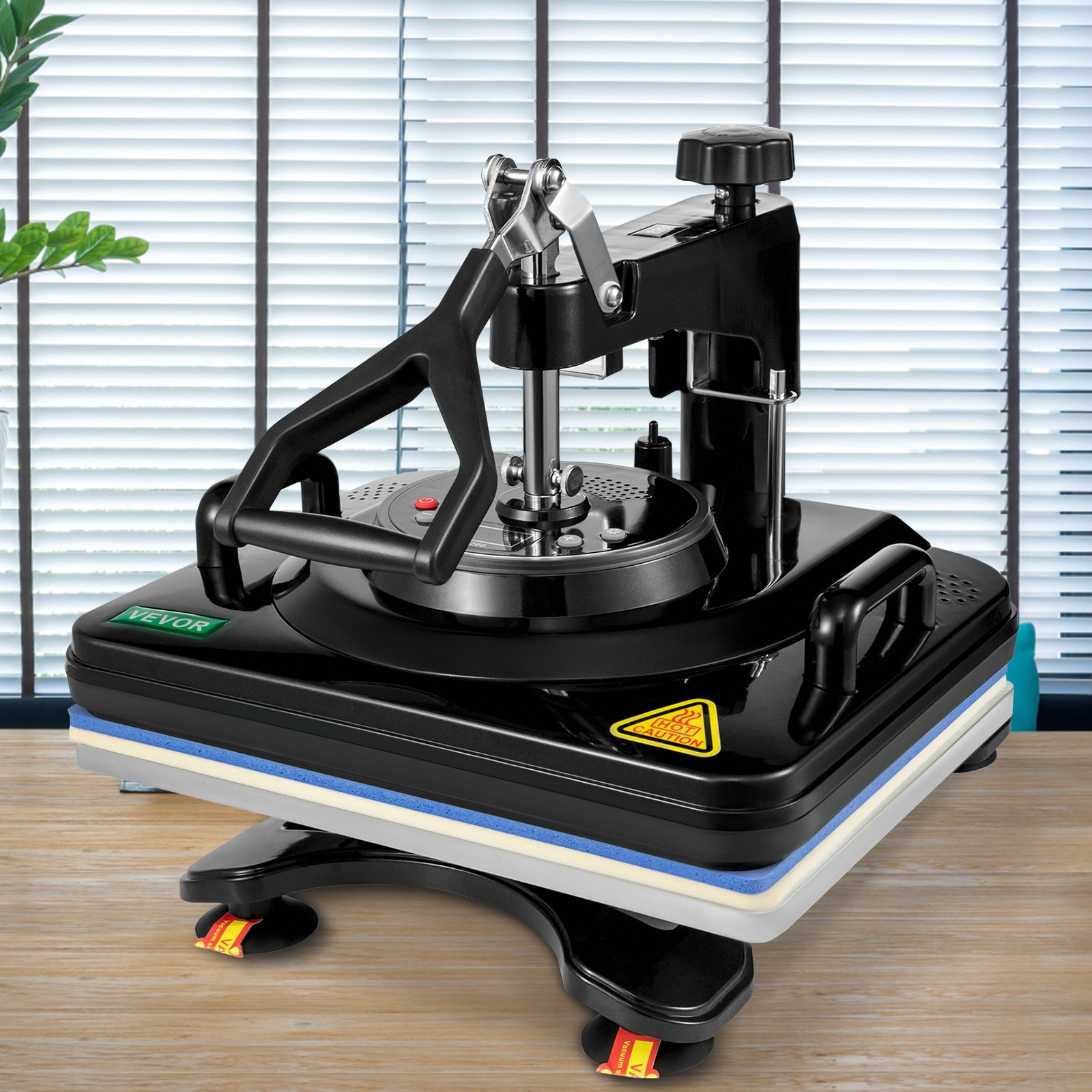 VEVOR Prensa de Calor 5 en 1 Máquina de Prensa de Calor 38X30cm Máquina de Transferencia de Calor Negro para Camiseta Taza y Tapa