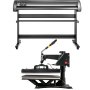 VEVOR Prensa de Calor 5 en 1 1800 W 38 x 38 cm Máquina Cortadora de Vinilo 1350 mm Máquina de Impresión de Calor Giratoria para Camisetas, Tazas, Platos, Gorras, Rotación Completa de 360°